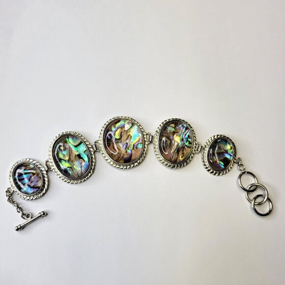 Unique Abalone Biwa Shell Bracelet - Picture 1 of 16